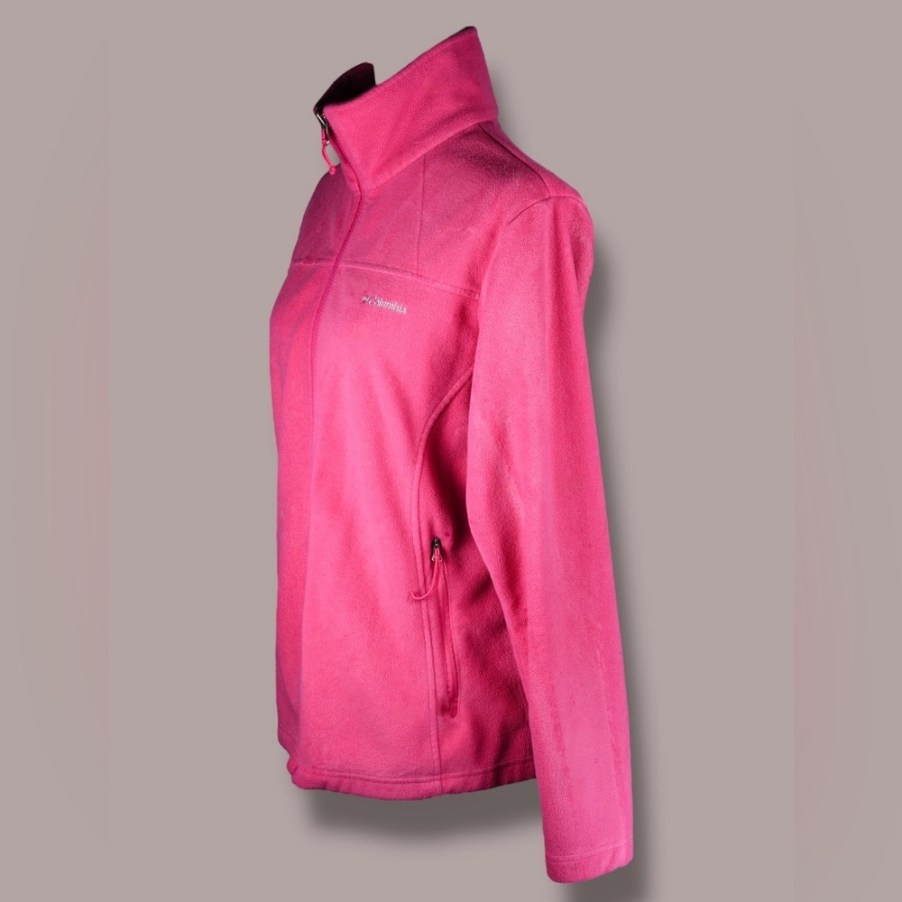 Columbia Women’s Pink Fleece Full Zip Jacket L – Style - Picture 6 of 17